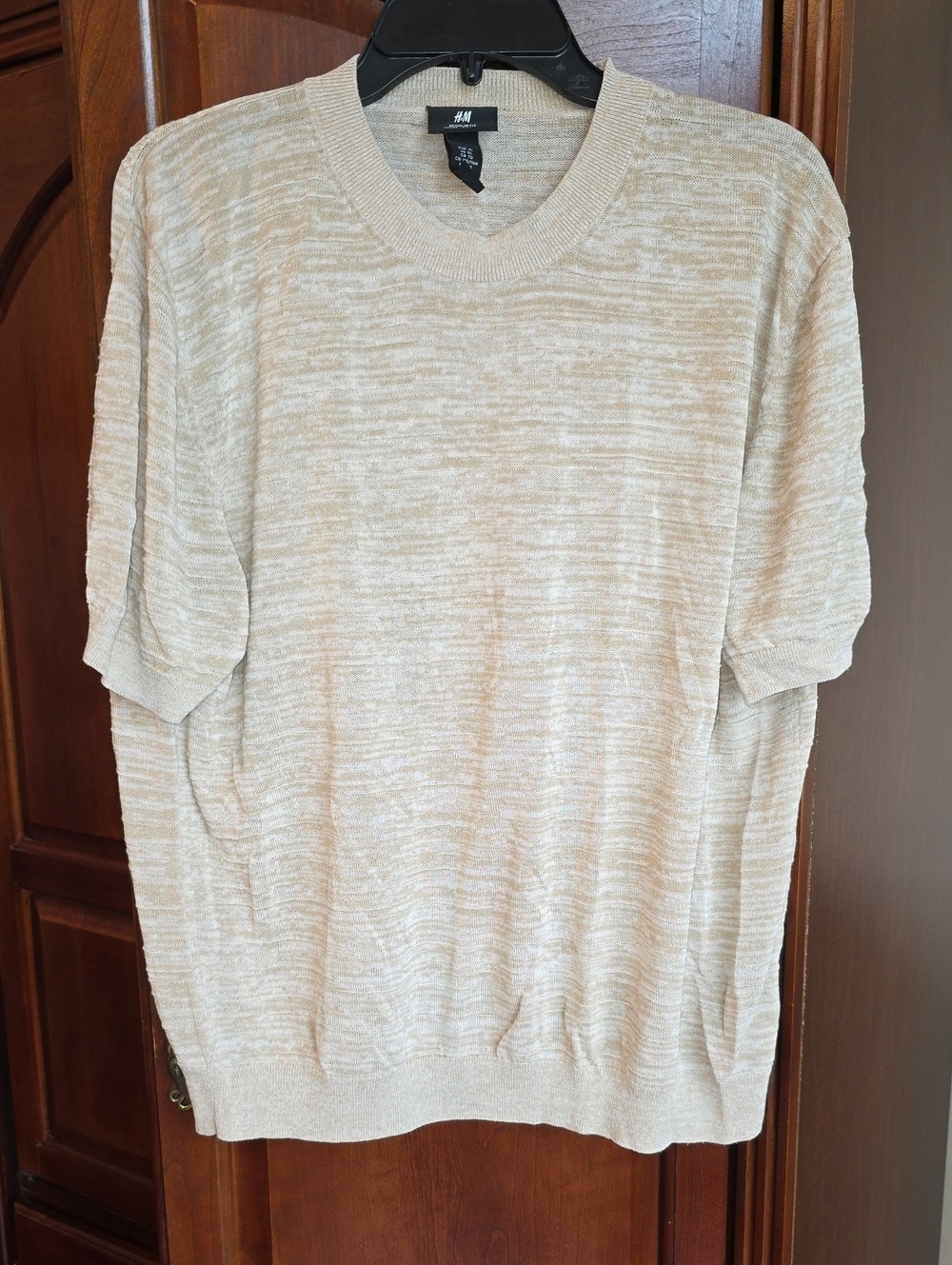 H&M Marled Short Sleeve Knit Tee XL